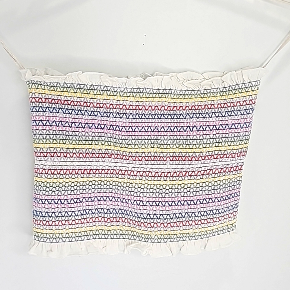 Forever 21 women Tube top, size Small, Color rainbow